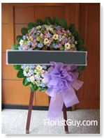 พวงหรีดดอกไม้สด
